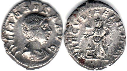 moeda Império Romano Julia Maesa denário