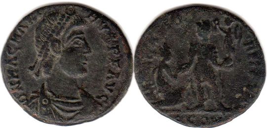 moeda Império Romano Magnus Maximus