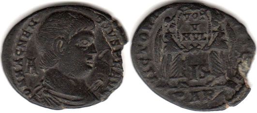 moeda Império Romano Magnêncio