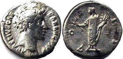 coin Roman Empire Marcus Aurelius denarius