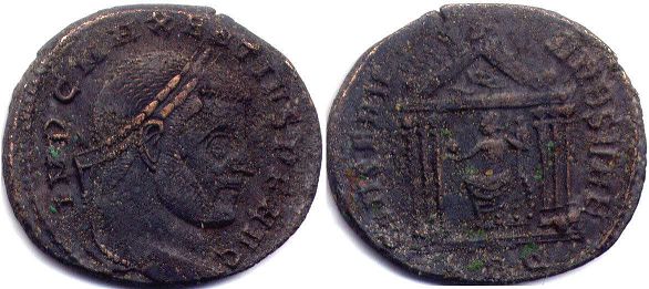 coin Roman Empire Maxentius follis