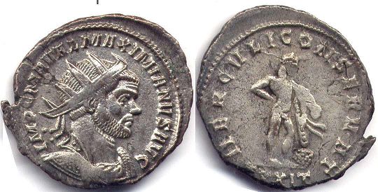 moeda Império Romano Maximiano antoninianus