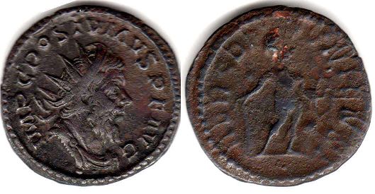 moeda Império Romano Postumus antoninianus