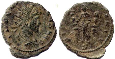 moeda Império Romano Quintillus antoninianus