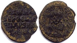 coin Byzantine Romanus I follis