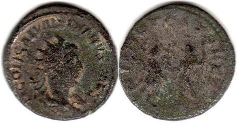 moeda Império Romano Saloninus antoninianus