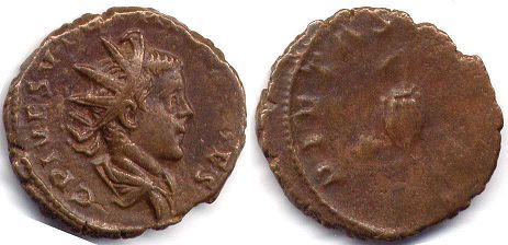 moeda Império Romano Tetricus IIantoninianus