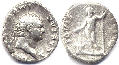 moeda Império Romano Tito denário