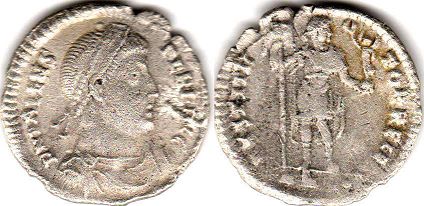 moeda Império Romano Valens