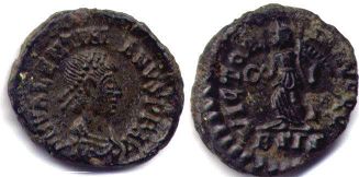 moeda Império Romano Valentiniano II