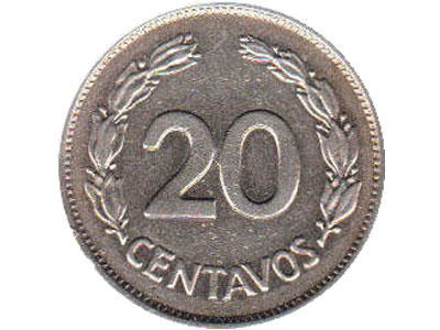 25 y 20 centavos