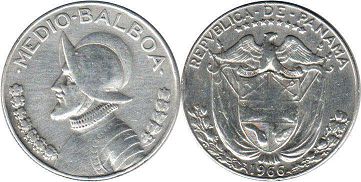 moneda Panamá 1/2 balboa 1966 moneda Panamá 1/2 balboa 1966