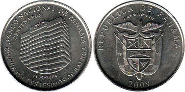 moneda Panamá 50 centésimos 2009 Banco Nacional moneda Panamá 50 centésimos 2009 Banco Nacional
