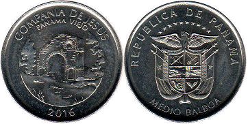 moneda Panamá 1/2 balboa 2016 Compañía de Jesús moneda Panamá 1/2 balboa 2016 Compañía de Jesús