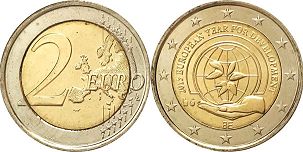 moneda Bélgica 2 euro 2015