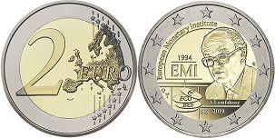 moneda Bélgica 2 euro 2019