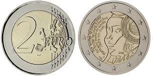 moneda Francia 2 euro 2015