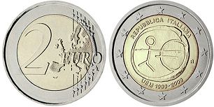 moneda Italia 2 euro 2009