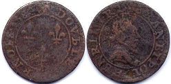 moneda Francia doble denier 158?