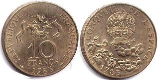 moneda Francia 10 francos 1983