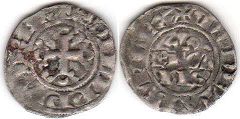 moneda Francia doble denier 1295-1303