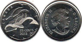 moneda canadiense conmemorativa 25 centavos 2013