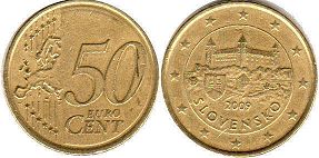 moneda Eslovaquia 50 euro cent 2009