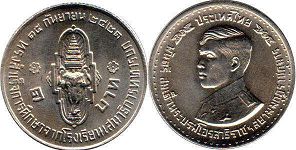 moneda Thailand 1 baht 1978 moneda Thailand 1 baht 1978
