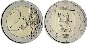 moneda Malta 2 euro 2018