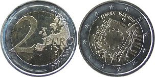 moneda España 2 euro 2015