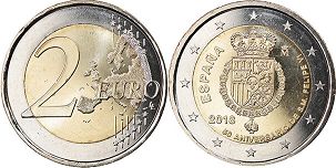 moneda España 2 euro 2018