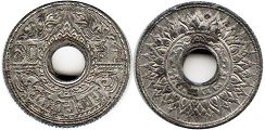 moneda Thailand 10 satang 1942