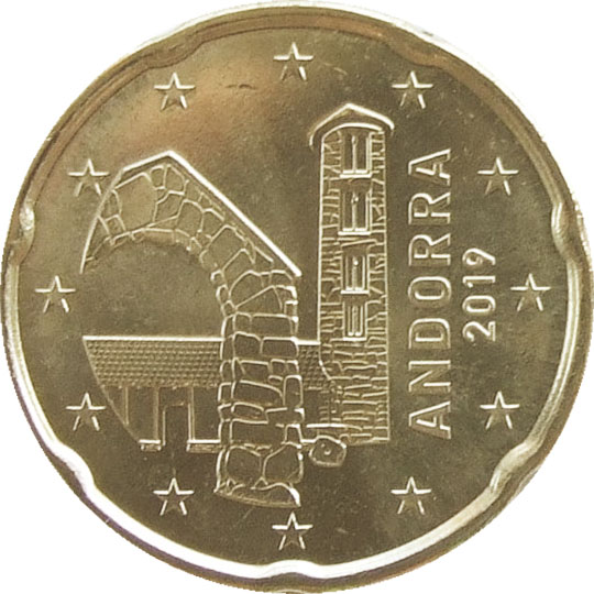 coin 20 euro cent Andorra