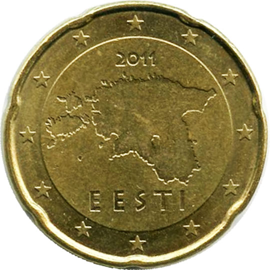 coin 20 euro cent estonia