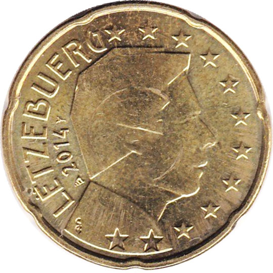 coin 20 euro cent luxemburg