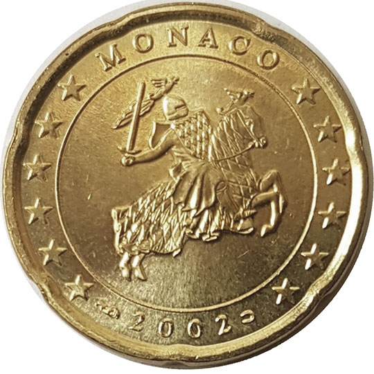 coin 20 euro cent monaco