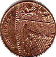 coin UK 1 penny 2011