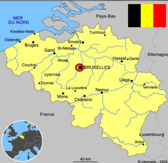 Carte Belgique