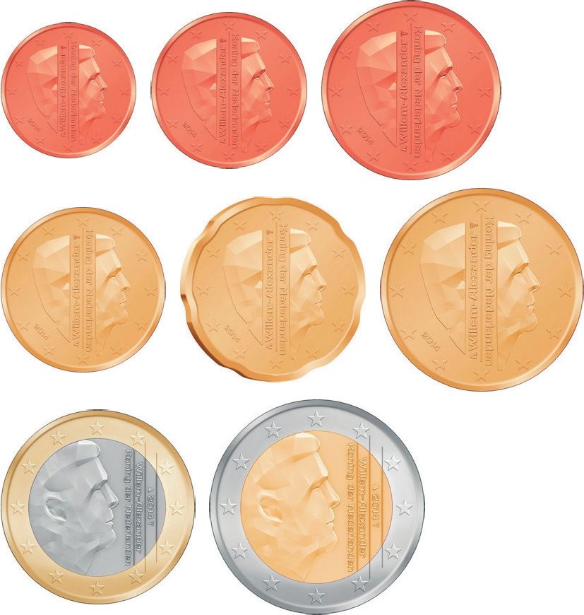 Netherlands new euro coins set