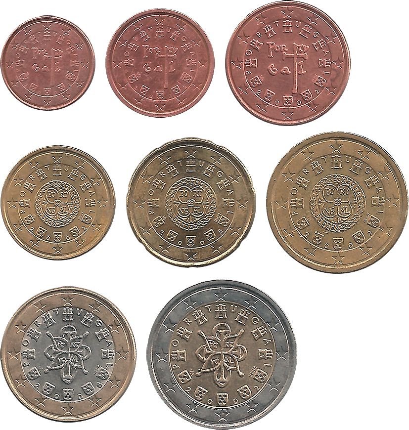 Portugalia euro coins set