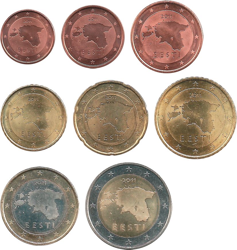 Estonia euro coins set