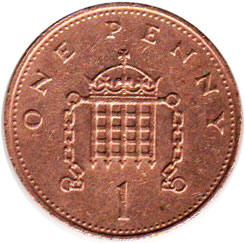 coin Great Britain 1 penny 1984