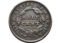 US 1/2 cent coin