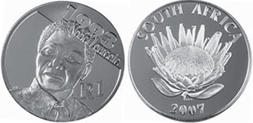 coin South Africa 1 rand 2007