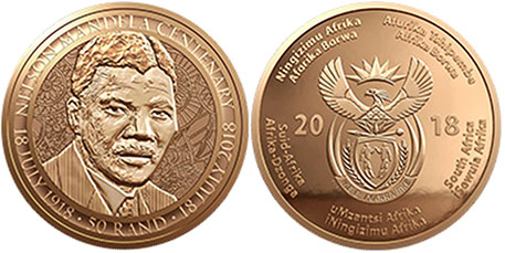 coin South Africa 50 rand 2018
