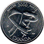 Canada 25 cents 2000 coin