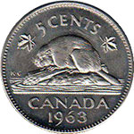Canada 5 cents piece