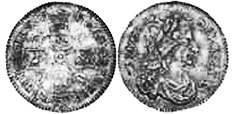 coin English 6 pence 1674