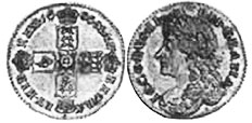 coin English 6 pence 1686