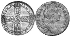 coin English 6 pence 1696